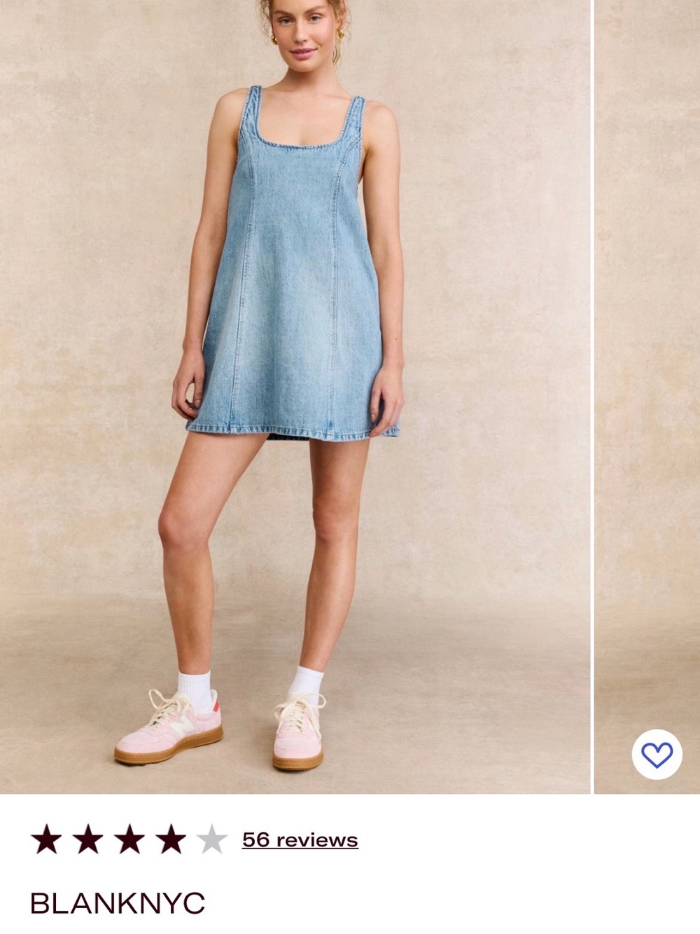 Blank NYC Light Blue Denim Mini Dress